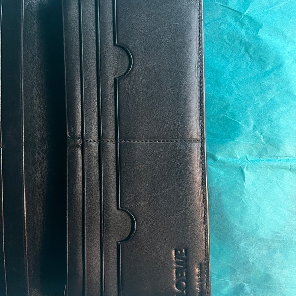 Authentic LOEWE Long Horizontal Navy Blue Leather Wallet - PreLoved - Picture 6 of 11